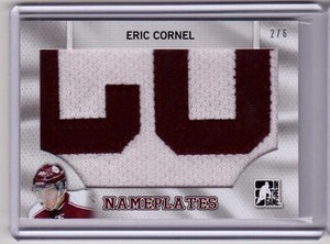 ERIC CORNEL 13/14 ITG Leaf 2014 Draft Prospects Nameplates Patch ROOKIE #2/6 SP