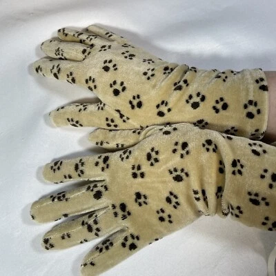 Guantes Mujer Invierno Conducción Marrón Estampado Pata Beige Talla Única Nuevos Foto 1 de 4