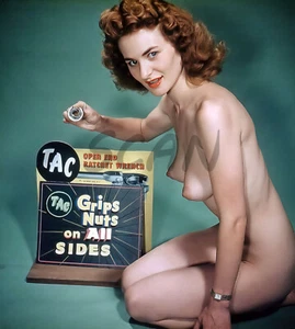 1960s Nude Pinup advertising TAC grip Nuts 8 x 9 photograph - Picture 1 of 1