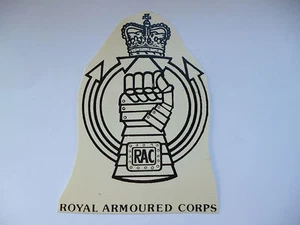 ORIGINAL 1950s BRITISH ARMY ROYAL ARMOURED CORPS WATERSLIDE TRANSFER - Picture 1 of 1
