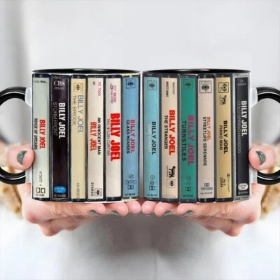 Billy Joel Albums Cassette Retro Collection Coffee Mug - Image 1 of 3