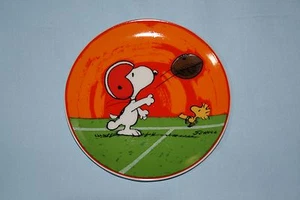 Schmid Peanuts Snoopy Porcelain Plate "Go Deep World's Greatest Athlete" - Picture 1 of 5
