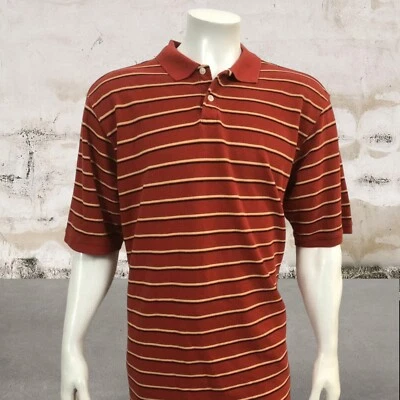 Camisa Polo Phat Farm Classics Rayas Rojas Ropa de Calle Gráficos de Águila en la Espalda XXL Foto 1 de 4