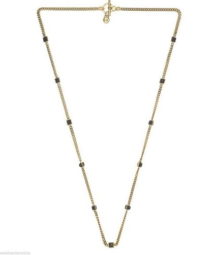 NEW MICHAEL KORS STATION OTTONE TONO ORO COLLANA PIETRE FORMA PIRAMIDE MKJ2902