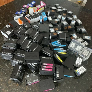 Mixed Lot 215 Empty Ink Cartridges Staples Rewards: HP, Canon, Epson ******* - Picture 1 of 11