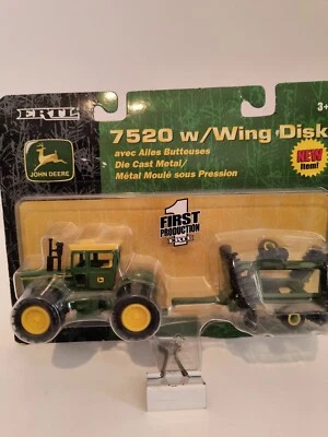Ertl John Deere 7520 w/ Wing Disk 1st Production NIP - Image 1 of 4