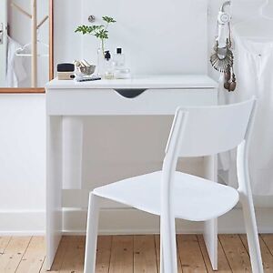 White Wooden Dressing Table Vanity Computer Desk Bedroom Furniture Office Drawer