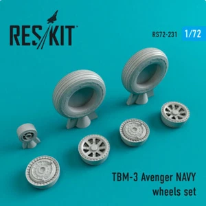 TBM-3 Avenger NAVY set wheels model, Upgrade set scale 1/72 Reskit RS72-0231 - Picture 1 of 12