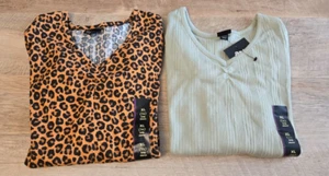 (2 Pack) NWT ART CLASS Girl's Ruched V-Neck Long Sleeve Top Sz XL (14) - Picture 1 of 3