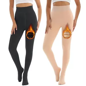 Fleece Lined Leggings for Women Thermal Tummy Control High Waist Winter Warm ... - Picture 1 of 6