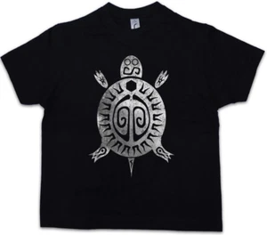 AZTEC TURTLE Kids Boys T-Shirt Indians Indian Sign Civilization Mayans Religion - Picture 1 of 1