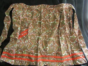 Vintage Apron Print Orange Green Paisley Retro Kitchen Trim AP194 - Picture 1 of 7