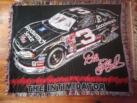 DALE Earnhardt SR Tapestry Blanket THE INTIMIDATOR #3! The Northwest Co 54”x 44” Cover