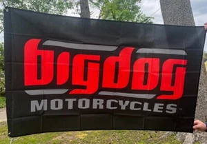 NEW BIG DOG MOTORCYCLES INDOOR BANNER SET OF TWO BLACK AND/OR WHITE MIX & MATCH - Picture 1 of 4