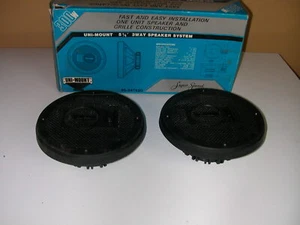 (Pair) SUPER SOUND 5-1/4" 3-way Speaker Uni-Mount 300W 4OHM Black - Picture 1 of 5