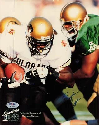Foto autógrafa firmada por Rashaan Salaam 8x10 PSA/DNA AL56608 Foto 1 de 2
