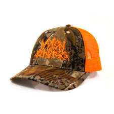 Waylon Jennings Safety Orange Camo Lowdown Embroidered Trucker Hat Baseball Cap