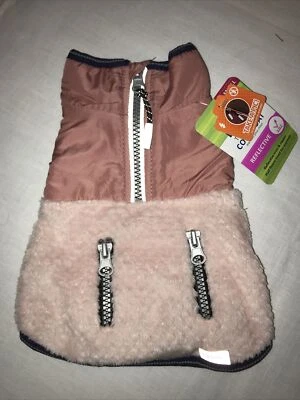 Top Paw Two Tone Cozy Coat Pink Reflective Fleece X-Small XS - Image 1 of 4
