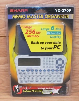 Vintage Sharp (YO-270P) Memo Master Organizer w/ Back Light Display **NEW**  - Image 1 of 2