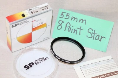 New SP System 55mm Eight Point FILTER Japan 8 Point STAR Cross Screen Filter - Image 1 of 4
