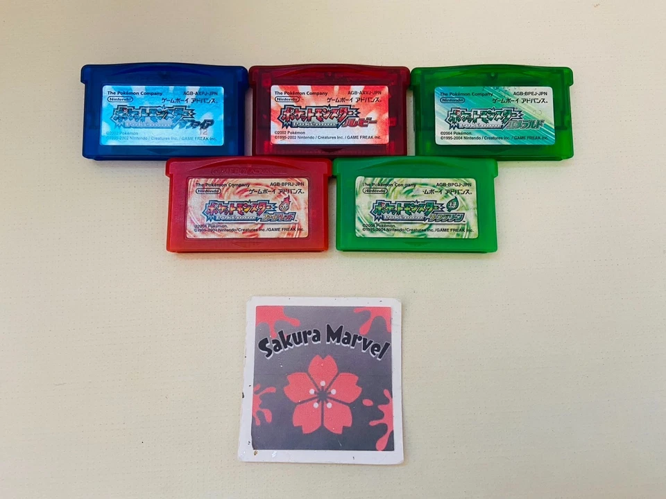 Nintendo Gameboy Advance Pokémon Ruby Sapphire Emerald Red Green Japanese Game - Image 1 of 1
