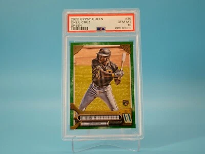 2022 Topps Gypsy Queen ONEIL CRUZ Green Parallel RC #30 PSA 10 GEM MINT • POP 3 - Image 1 of 2