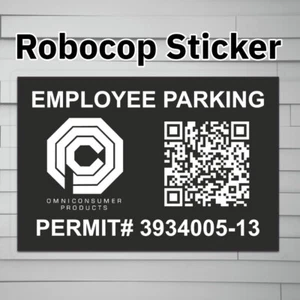 Omni Consumer Products Employee Parking Permit OCP (Vinyl Decal Sticker, Car - Picture 1 of 5