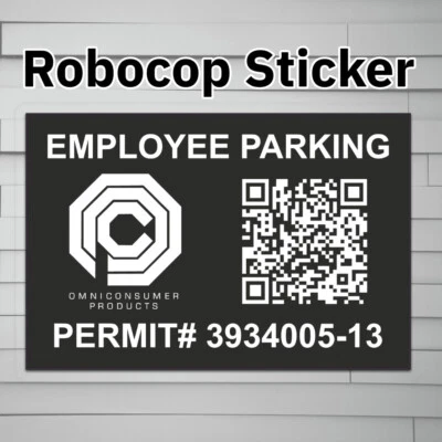 Omni Consumer Products Employee Parking Permit OCP (Vinyl Decal Sticker, Car - Image 1 of 4