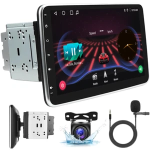 10'' Car Stereo FM Camera Android13 Touch Screen Player CarPlay GPS Mic Rotatabe - Picture 1 of 17