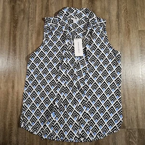 Camisa Top Carolina Belle Montreal Nueva con Etiquetas Botones Para Mujer Talla M - Imagen 1 de 8