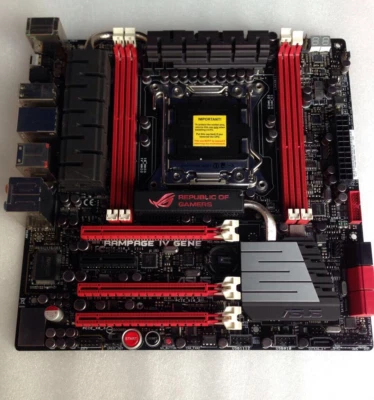 ASUS RAMPAGE IV GENE Motherboard Chipset Intel X79 LGA2011 DDR3 With a I/O  - Image 1 of 4