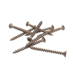 #8 x Tornillos de cubierta de 2" | Unidad cuadrada | Cabezal de corneta | Ruspert marrón | Caja de 500 piezas - Imagen 1 de 5