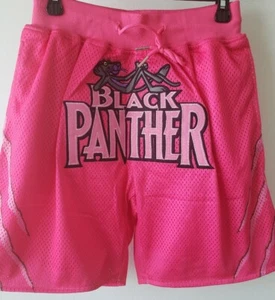 Black Panther Basketball Shorts Herren Athletic Pink XS Marvel Kopfbedeckung Klassiker - Bild 1 von 8