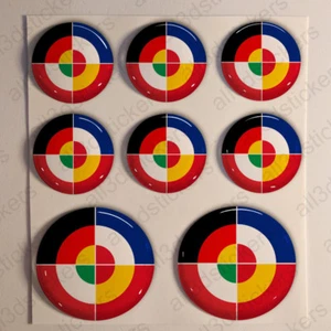 Euro Consortium Stickers Air Force Roundel Cockade 3D Adhesive Flag Resin Domed - Picture 1 of 1