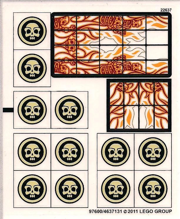 LEGO 4195 - Piratas do Caribe - A Vingança da Rainha Anne - FOLHA ADESIVA - Imagem 1 de 1