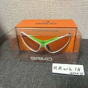 Brico Stinger Evoluzione Active Ej0015Ac W043 White Fluo Green Sunglasses New - Picture 1 of 4