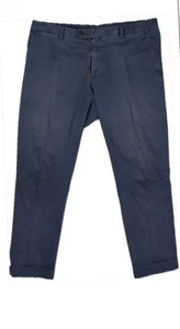 Luigo Borrelli Vintage Men's Blue Cotton Blend Pants Size 35 Read Measurements - Picture 1 of 6