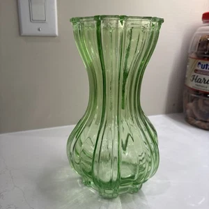 Green Vase 9.75”X5.75” Six Sided. - Picture 1 of 9