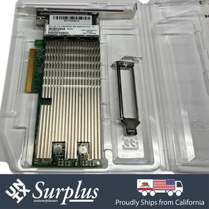 Intel Quad Port 10GB RJ45 Yottamark Converged NIC PCIe Network Card Both Bracket - Picture 1 of 3