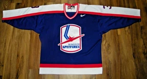 VINTAGE GAME USE WINDSOR SPITFIRES MARK RIDOUT CHL HOCKEY TRIKOT, NICE WEAR / USE - Bild 1 von 12