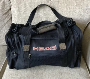 Retro Head Holdall / Sports Bag/ Gym Bag carrier black well used - Picture 1 of 24