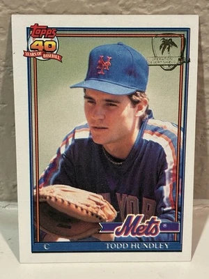 1991 Topps #457 Todd Hundley Desert Shield New York Mets NRMT C - Image 1 of 2