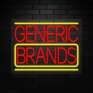 Generic Brands Neon Sign for Retail Displays | LED Flex Neon | 24"W x 18"H x 1"D - Picture 1 of 5