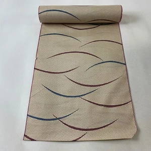 JAPANESE KIMONO FABRIC CLOTH BOLT BEIGE FINE PATTERN PURE SILK AA0090 - Picture 1 of 5