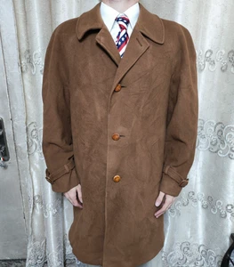 Vintage Steinbock Tyrol Wool Cashmere blend classic raglan brown over coat 44R - Picture 1 of 20