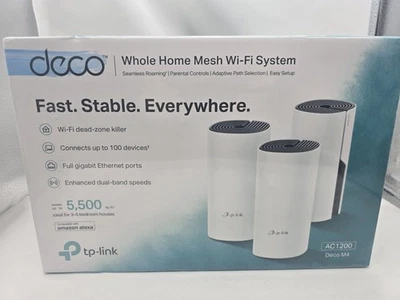 TP-LINK Deco M4 Home Mesh Wi-Fi System - Pack of 3 - Image 1 of 4