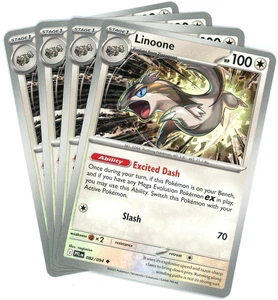 x4 Linoone 082/094 - ME02 Phantasmal Flames PFL - Pokemon - NM/M English - Picture 1 of 1
