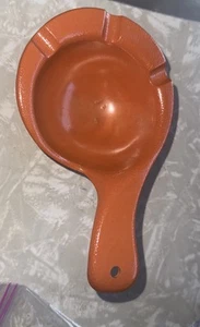 Vintage MCM Frank Curran Handle Orange Ashtray Made In The U.S.A - Picture 1 of 5