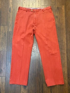 Peter Millar Chino Pants Mens 34x28 Pima Stretch Performance Golf Trouser Red - Picture 1 of 9