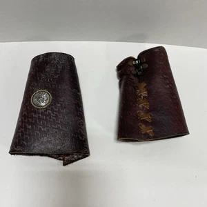 Vintage Old West Western Cowboy Cowboy Cuffs Leather - Bild 1 von 7